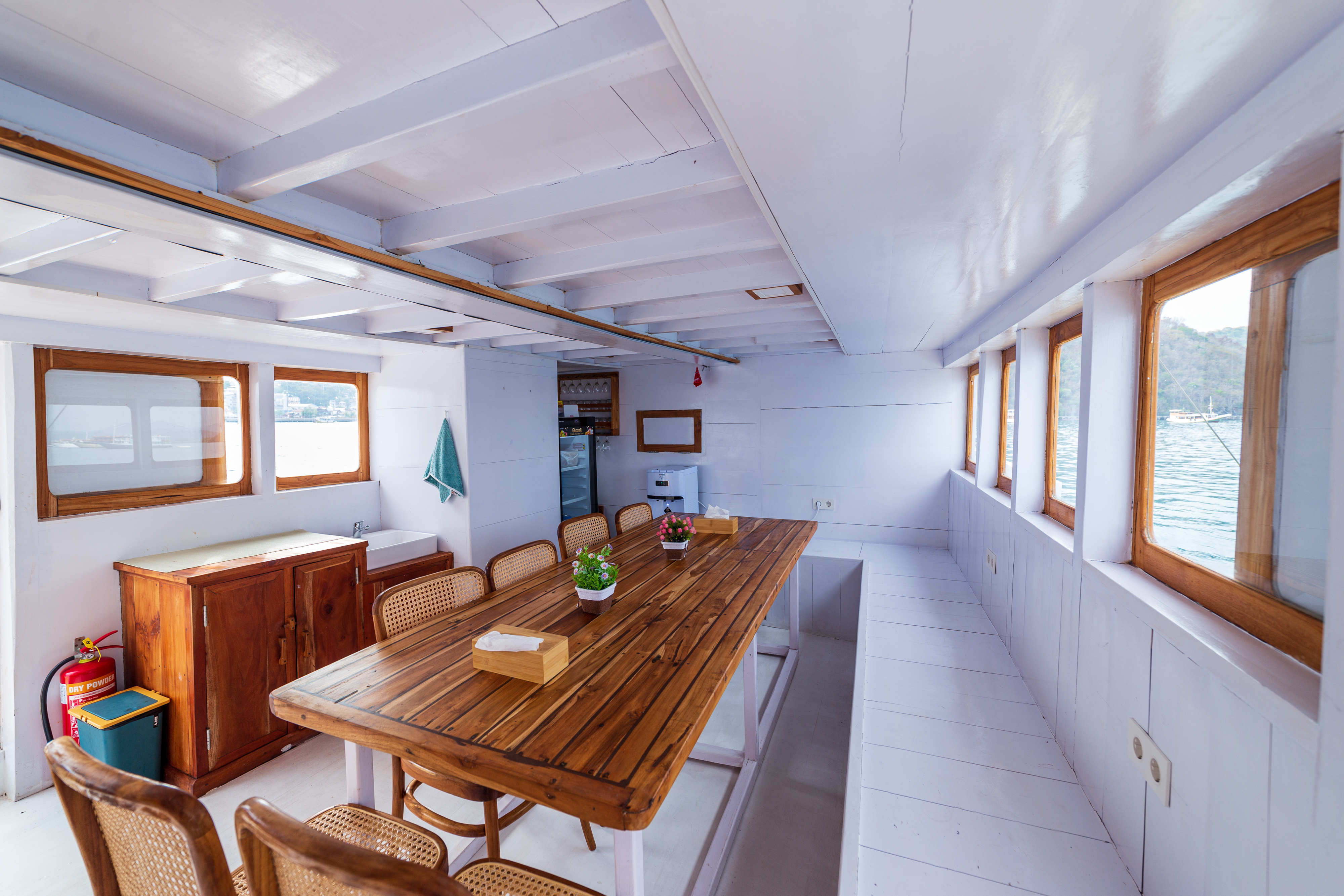 Wide view of dining area